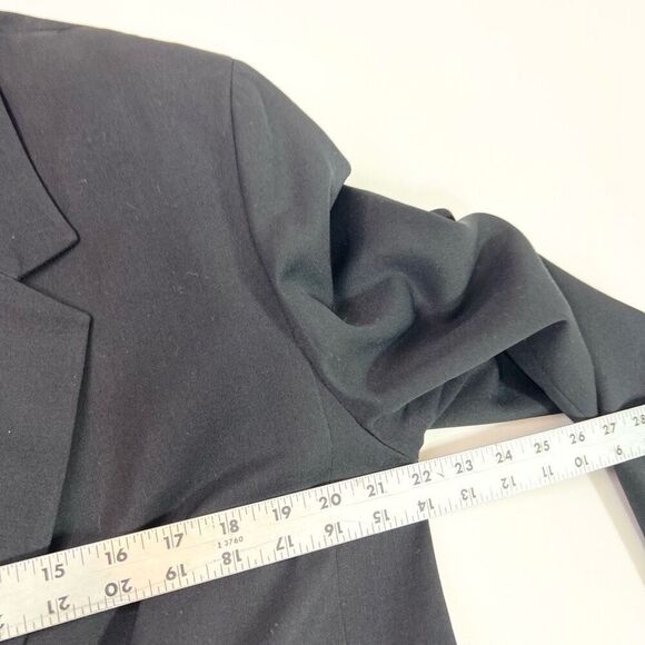 J.Crew Single Button Blazer Womens 14 Black Wool Notch Lapel Lined Pockets - Picture 3 of 8